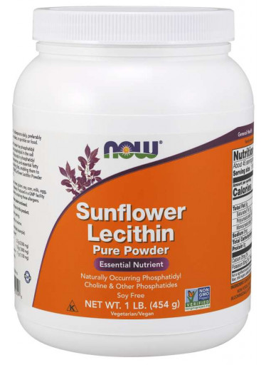 NOW Sunflower Lecithin (slunečnicový lecitin), prášek, 454 g