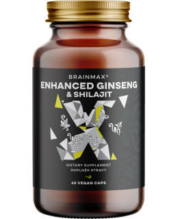 BrainMax Enhanced Ginseng & Shilajit, 60 rostlinných kapslí