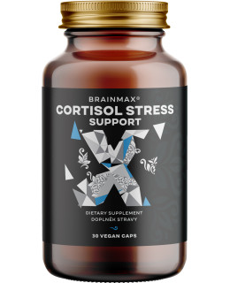 BrainMax Cortisol Stress Support, komplex pro duševní rovnováhu, 30 rostlinných kapslí