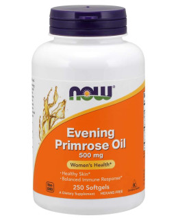 NOW Evening Primrose Oil (Pupálkový olej), 500 mg, 250 softgelových kapslí