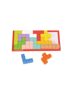 TookyToy Dřevěný tetris