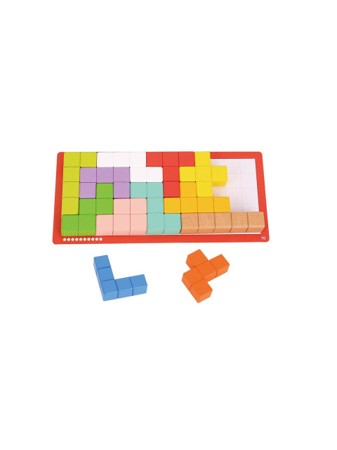 TookyToy Dřevěný tetris