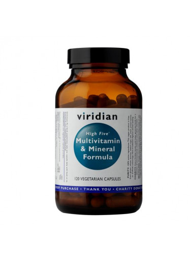 Viridian High Five Multivitamin and Mineral Formula (Multivitamín na stres a pro celkovou odolnost), 120 kapslí