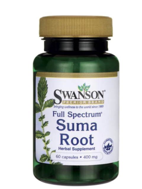 Swanson Full Spectrum Suma Root (brazilský ženšen), 400 mg, 60 kapslí