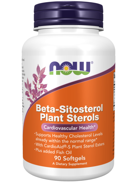 NOW Beta-Sitosterol Plant Sterols (optimalizace cholesterolu), 90 softgelových kapslí