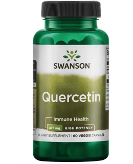 Swanson High Potency Quercetin (Kvercetin), 475 mg, 60 rostlinných kapslí