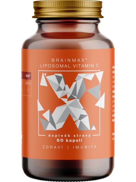 BrainMax Liposomal Vitamin C, Lipozomální Vitamín C, 500 mg, 60 rostlinných kapslí - EXPIRACE 10/2026