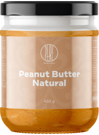 BrainMax Pure Peanut Butter natural (arašídové máslo - přirodní) 450 g