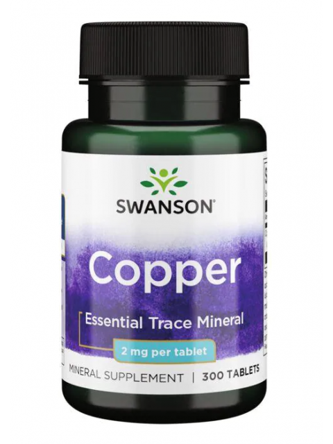 Swanson Copper (měď) 2 mg, 300 tablet