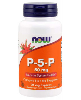 NOW Vitamin B6 P-5-P, 50mg, (vitamin v aktivní formě), 90 kapslí