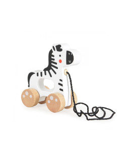 TookyToy Dřevěné tahací zvířátko - zebra