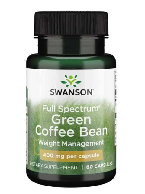 Swanson Full Spectrum Green Coffee Bean, 400 mg, 60 kapslí