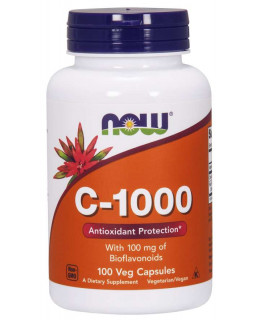 NOW Vitamin C-1000 s bioflavonoidy, 100 rostlinných kapslí