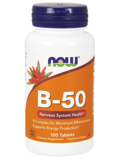 NOW Vitamin B-50 Complex, 100 tablet