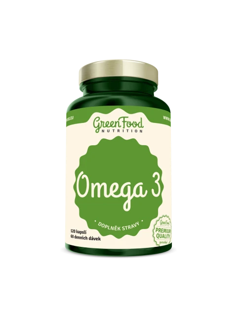 GreenFood Omega 3, 120 kapslí
