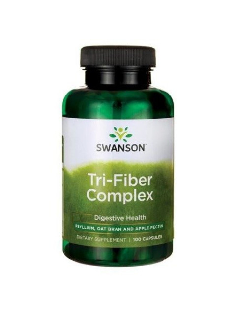 Swanson Tri-Fiber Complex, Komplex 3 Druhů Vlákniny, 100 kapslí