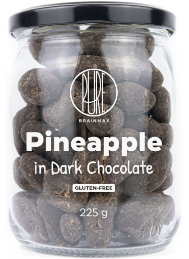 BrainMax Pure Lyofilizovaný ananas v hořké čokoládě, BIO, 225 g