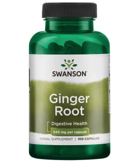 Swanson Ginger Root (kořen zázvoru), 540 mg, 100 kapslí