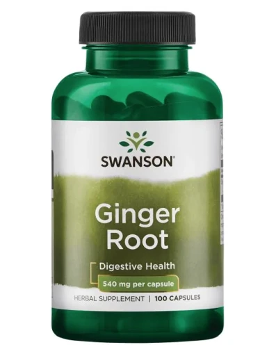 Swanson Ginger Root (kořen zázvoru), 540 mg, 100 kapslí