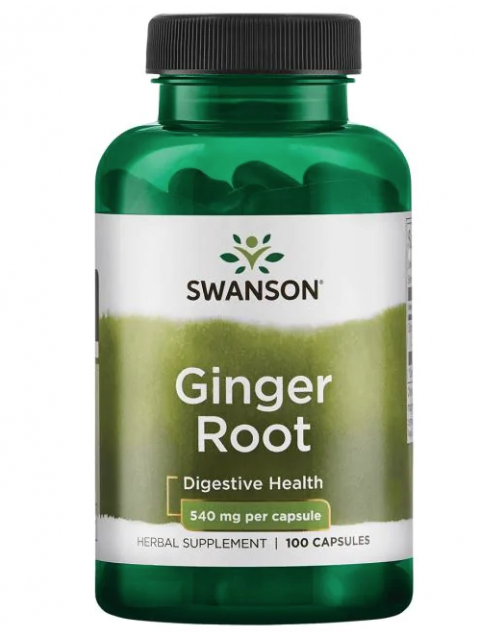 Swanson Ginger Root (kořen zázvoru), 540 mg, 100 kapslí