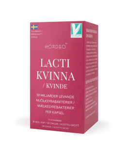 Nordbo Lacti Kvinna (Probiotika pro ženy), 30 kapslí