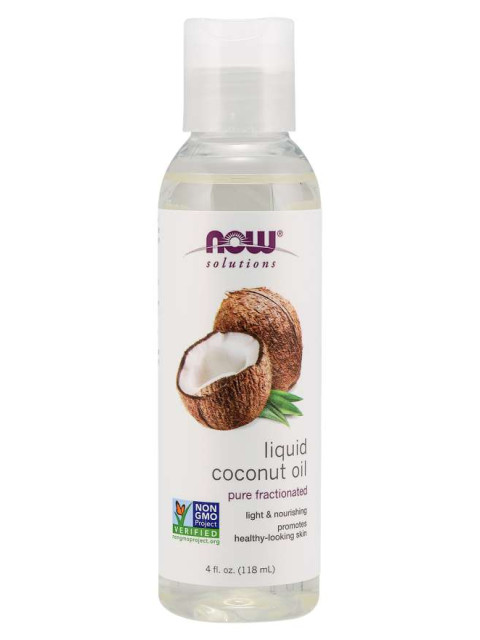NOW Coconut oil (kokosový olej), Liquid Pure Fractionated, 118 ml