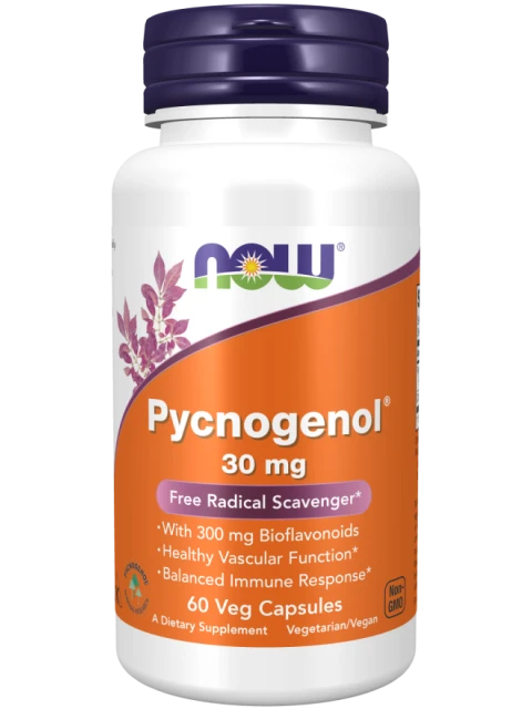 NOW Pycnogenol, 30 mg, 60 rostlinných kapslí - EXPIRACE 1/2026