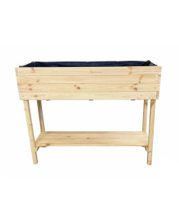 ATMOWOOD Vyvýšený dřevěný truhlík s policí 120 cm - borovice