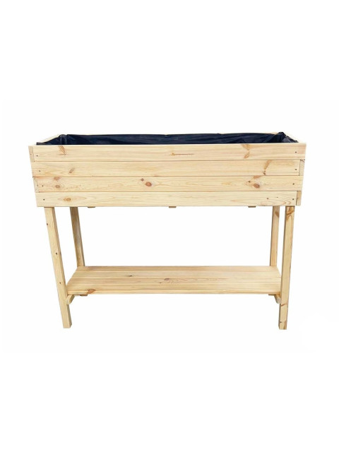 ATMOWOOD Vyvýšený dřevěný truhlík s policí 120 cm - borovice