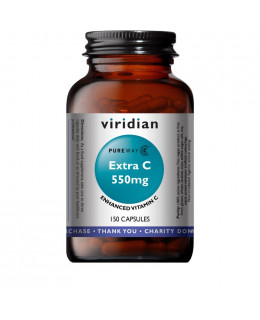 Viridian Extra C (Vitamín C), 550 mg, 150 kapslí