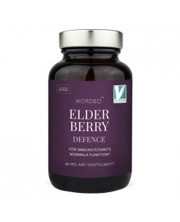 Nordbo Elderberry Defence (Extrakt z černého bezu + vit. C + zinek), 60 kapslí