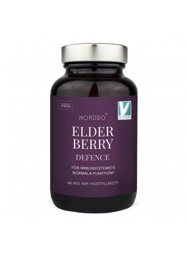 Nordbo Elderberry Defence (Extrakt z černého bezu + vit. C + zinek), 60 kapslí