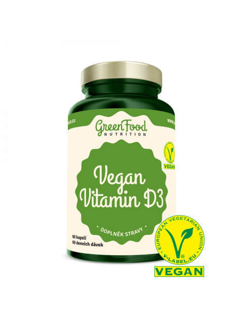 GreenFood Vegan Vitamin D3 60 kapslí