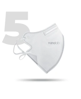 Nanolab 5 x Český bezpečný nano respirátor FFP2 bílý - EXPIRACE 3/2024