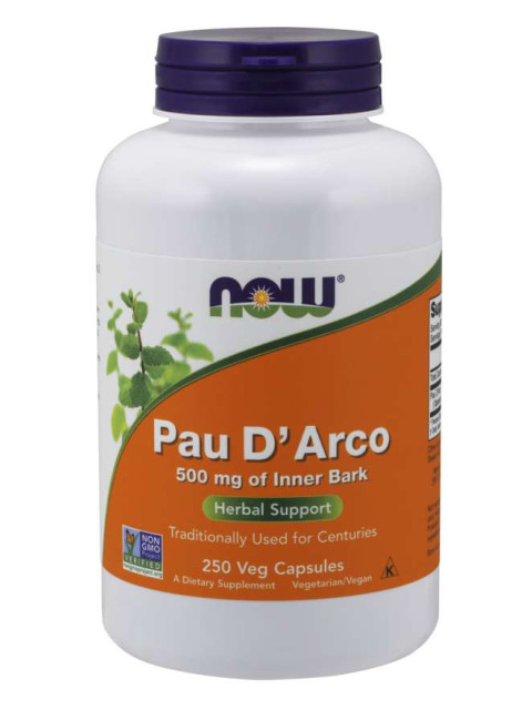 NOW Pau D’Arco (Lapacho), 500 mg, 250 rostlinných kapslí