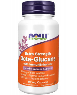 NOW Beta glukany s ImmunEnhancer ™, Extra Strength, 60 rostlinných kapslí