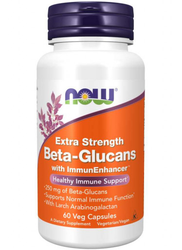 NOW Beta glukany s ImmunEnhancer ™, Extra Strength, 60 rostlinných kapslí