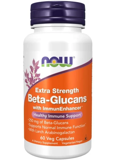 NOW Beta glukany s ImmunEnhancer ™, Extra Strength, 60 rostlinných kapslí