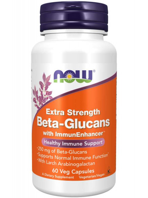 NOW Beta glukany s ImmunEnhancer ™, Extra Strength, 60 rostlinných kapslí
