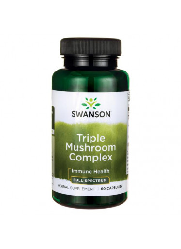 Swanson Triple Mushroom Complex (Maitake, Reishi, Shiitake), 60 kapslí