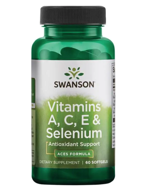 Swanson Ultra Vitamin A, C, E a selen, 60 kapslí