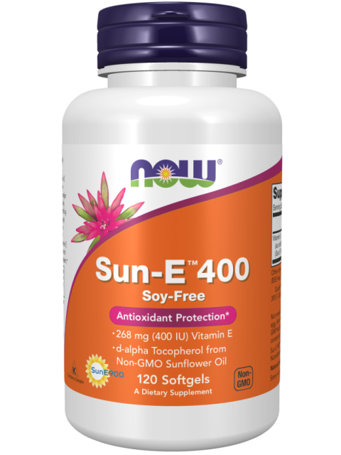 NOW Sun-E™ 400 IU (Vitamin E), 120 softgelových kapslí