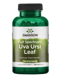 Swanson Uva Ursi Leaf (Medvědice lékařská) , 450 mg, 100 kapslí - EXPIRACE 7/2026