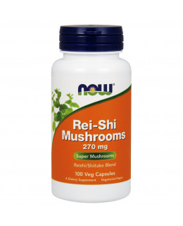NOW Rei-Shi houby (směs Reishi/Shiitake), 270 mg, 100 rostlinných kapslí