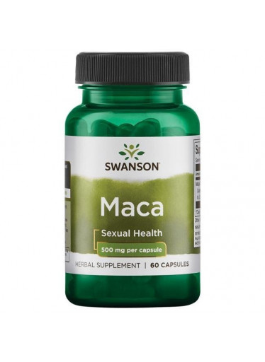 Swanson Maca (řeřicha peruánská), 500 mg, 60 kapslí