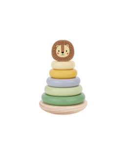 TookyToy Dřevěné nasazovací kroužky - lev