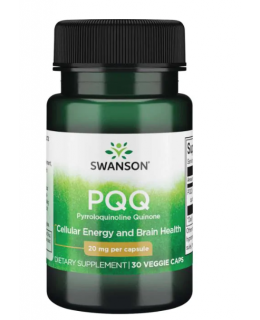 Swanson PQQ Pyrroloquinoline Quinone, 20 mg, 30 rostlinných kapslí