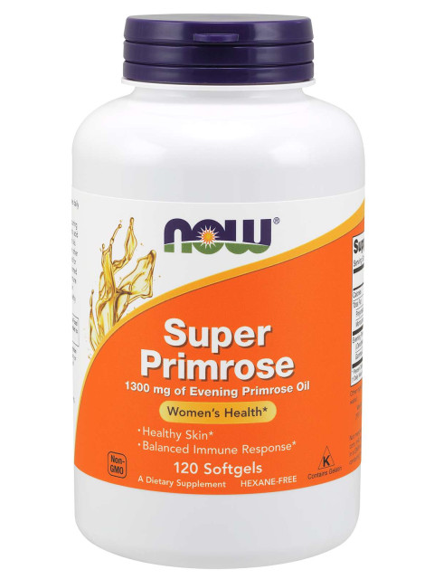 NOW Super Primrose 1300 mg, Pupalka dvouletá, 120 softgelových kapslí