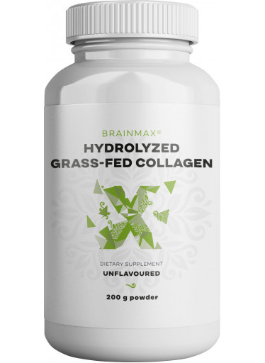BrainMax Hydrolyzovaný GrassFed Collagen (kolagen z krav krmených trávou), 200 g