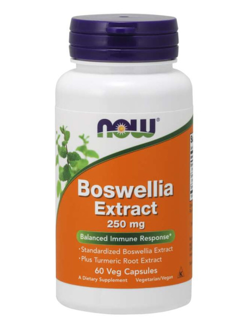 NOW Boswellia Extrakt + z kurkumy, 250 mg, 60 vegetariánských kapslí